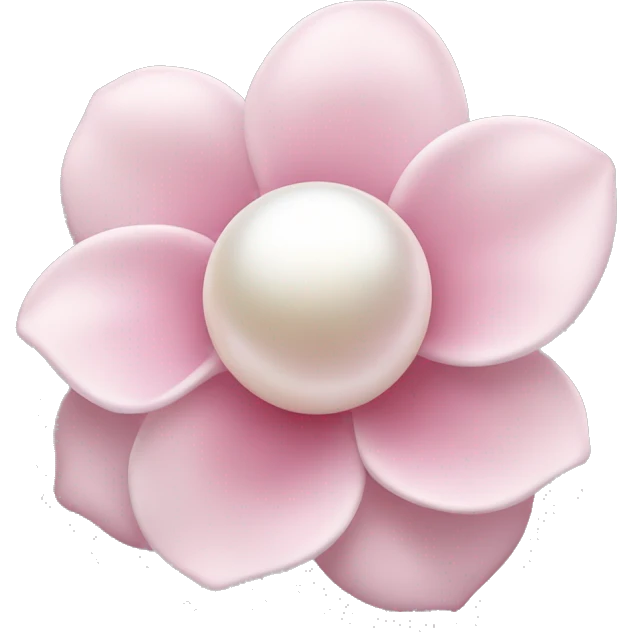 Pearl light pink flower emoji