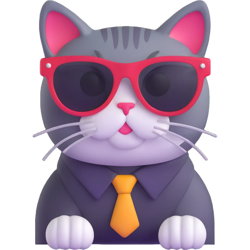 cat wearing sunglasses emoji