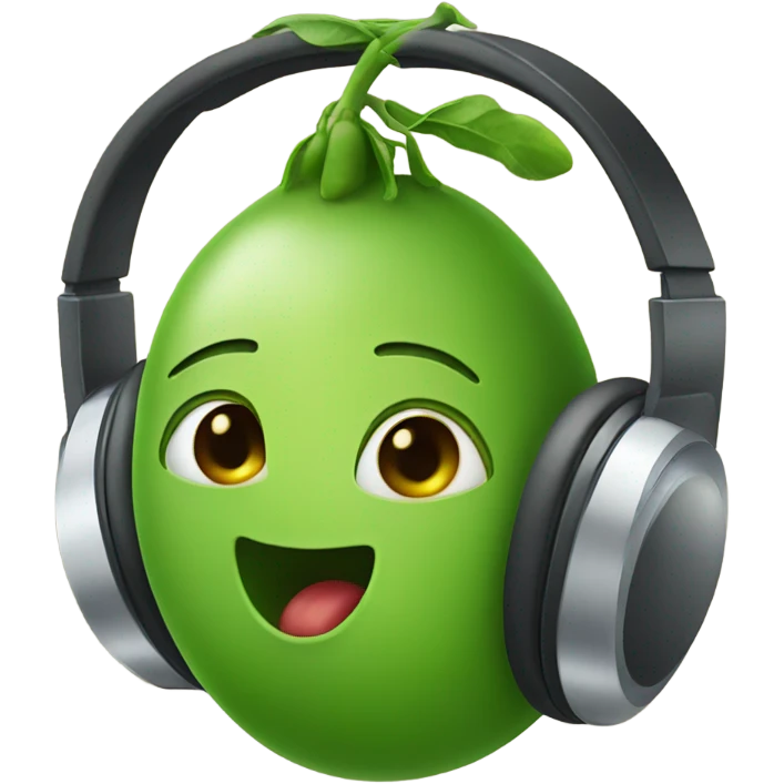Peas with headphones  emoji