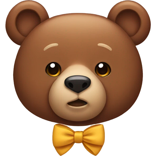 Bear with bow on his ears  emoji