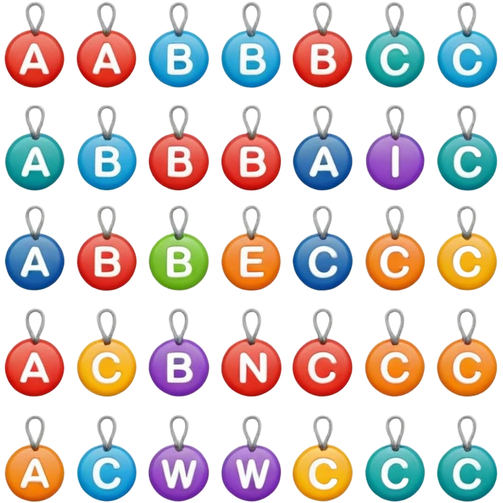 quiero crear iconos para string, Cadena de caracteres (string):    'abc',    '123',    'a1@!',    "a1@!"    emoji