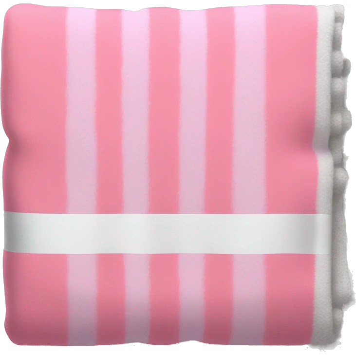 Plad white and pink blanket folded  emoji