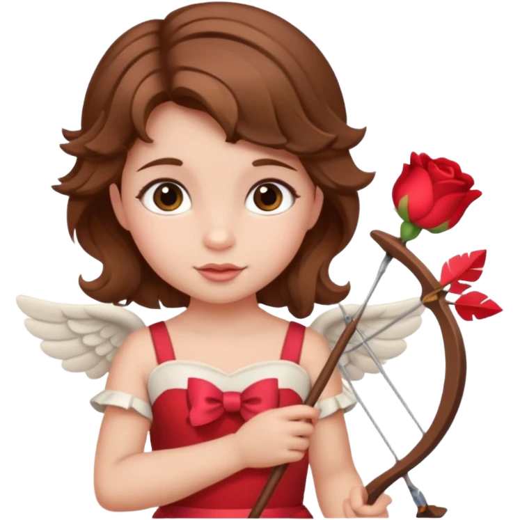 cupid heart brown hair emoji
