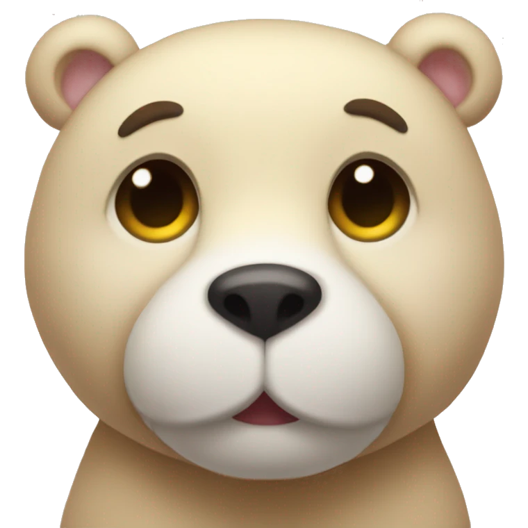 Une peluche moonie ourson emoji
