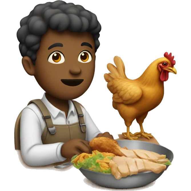 Eating chicken emoji