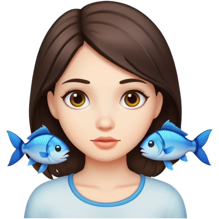 Fish girl brunette  emoji