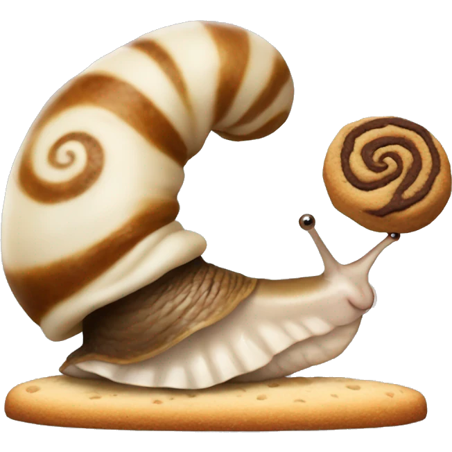 snail eating a cookie  emoji