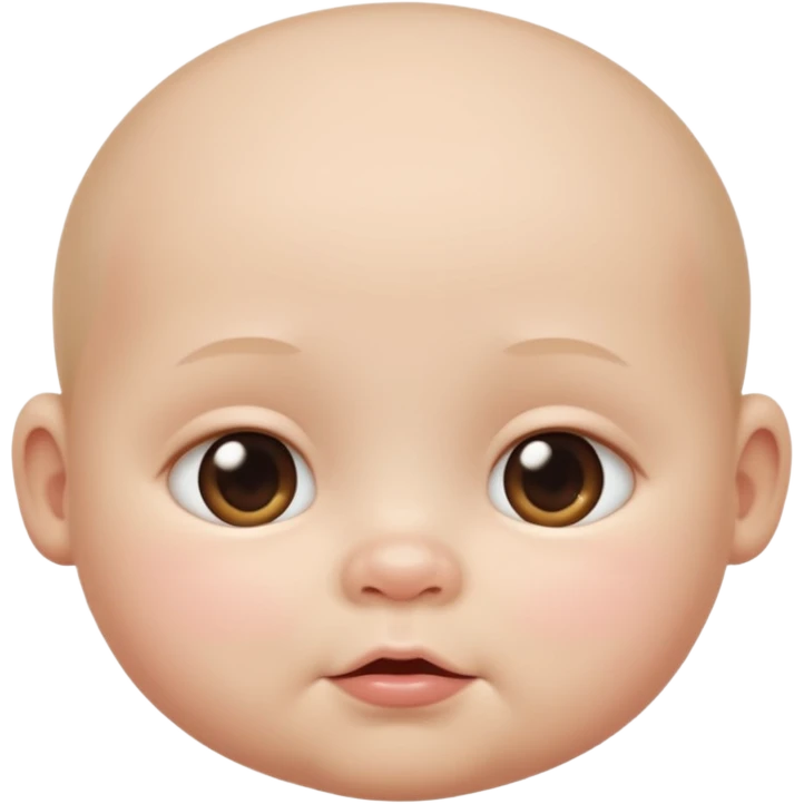 a baby with no nose and white skin emoji