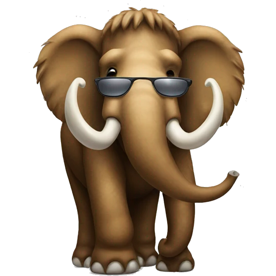 mammoth with sunglasses emoji