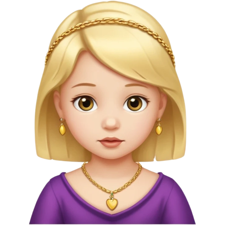 baby girl with necklace emoji