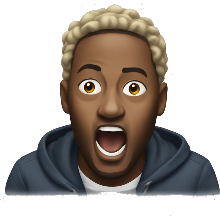 Kendrick Lamar yelling  emoji
