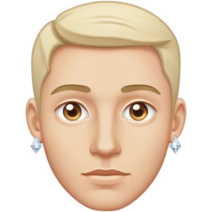 White guy with two big diamond earings  emoji