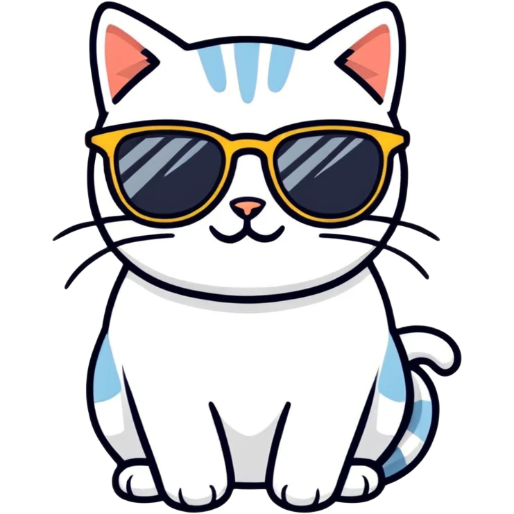 Cat with sunglasses emoji
