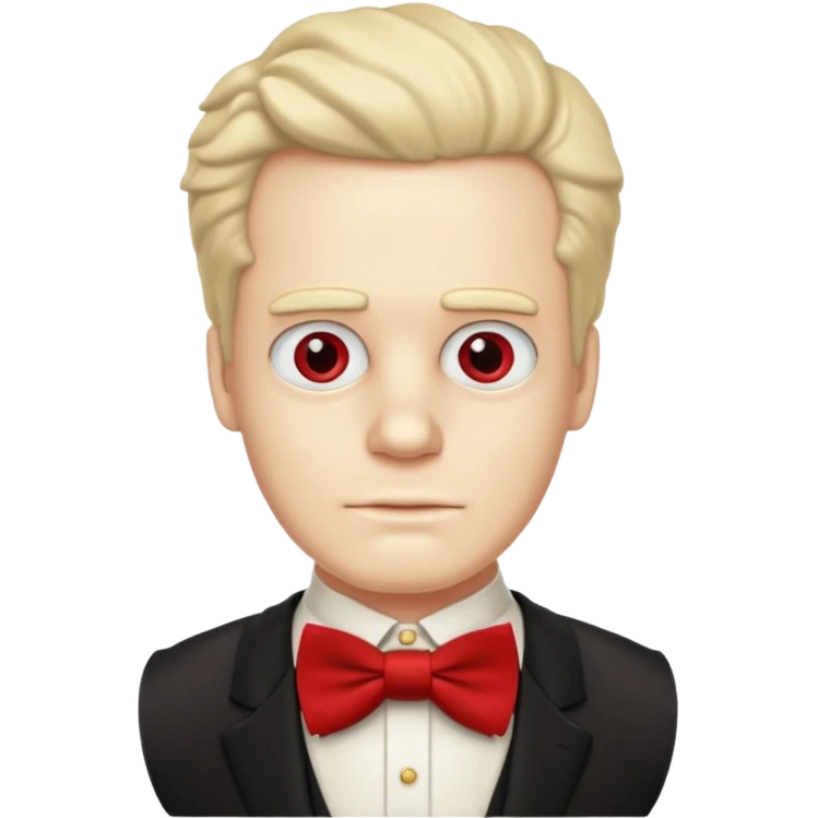 simpson guy, wearing Roman royal ancient custome, red bow tie emoji