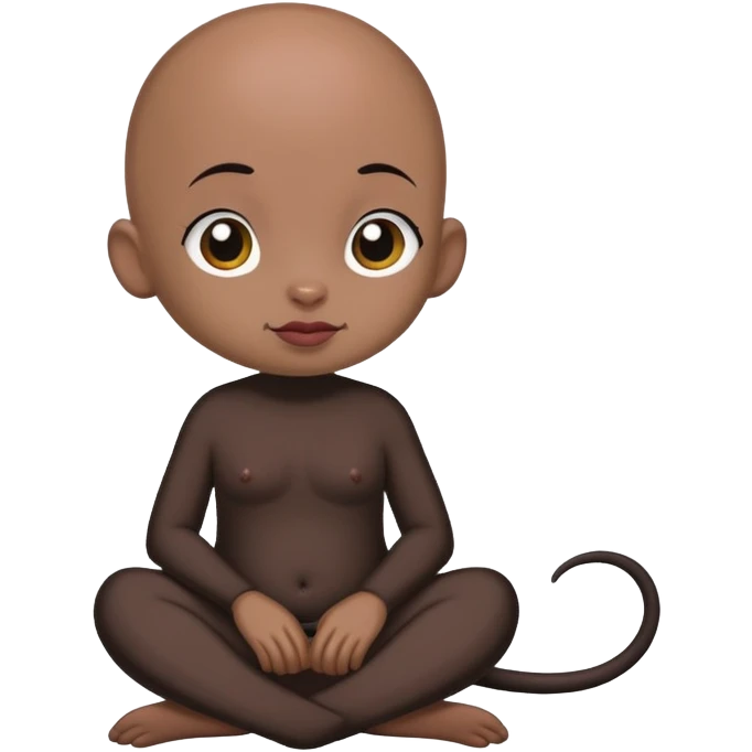 Cobaya calva negra emoji
