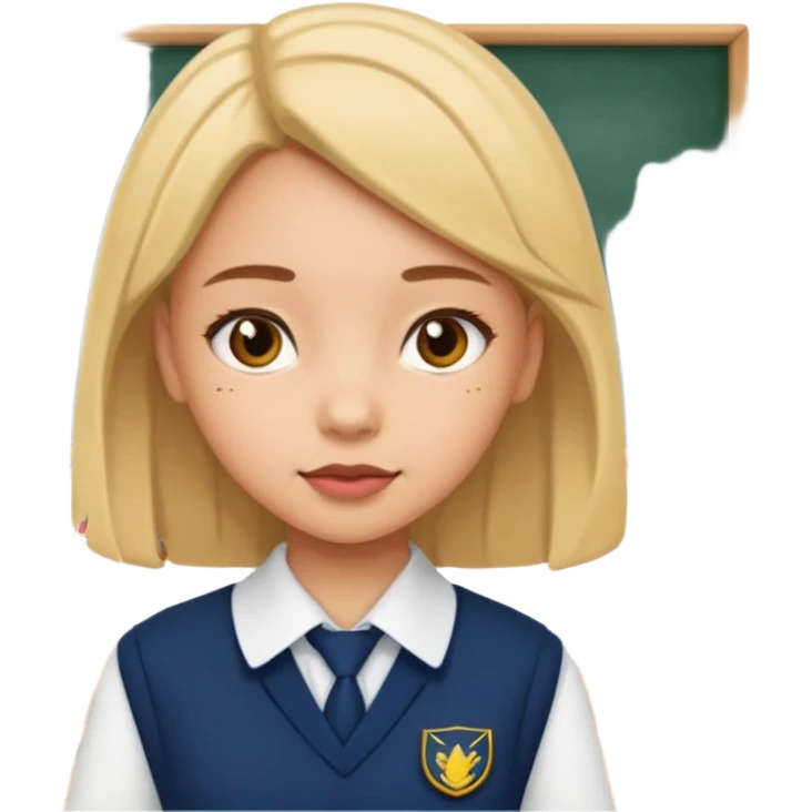 دختری که در مدرسه است emoji