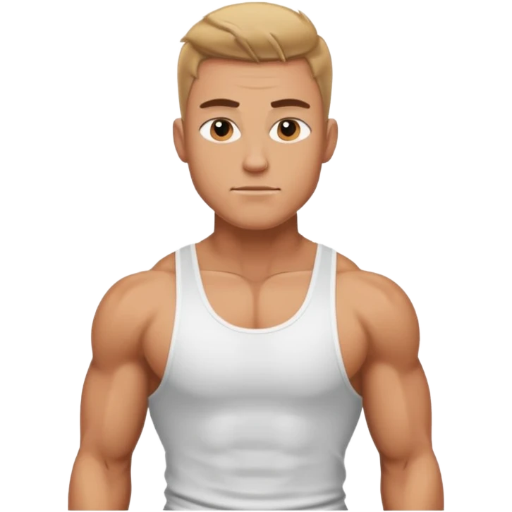 the classic bold jock with muscles wearing top emoji