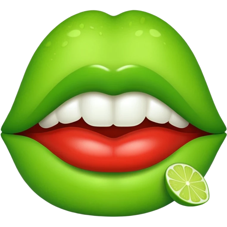 lime lips emoji