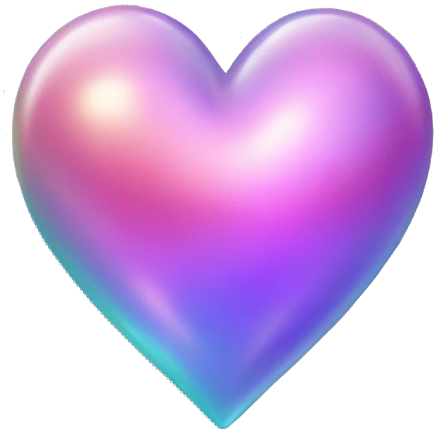 Iridescent heart emoji