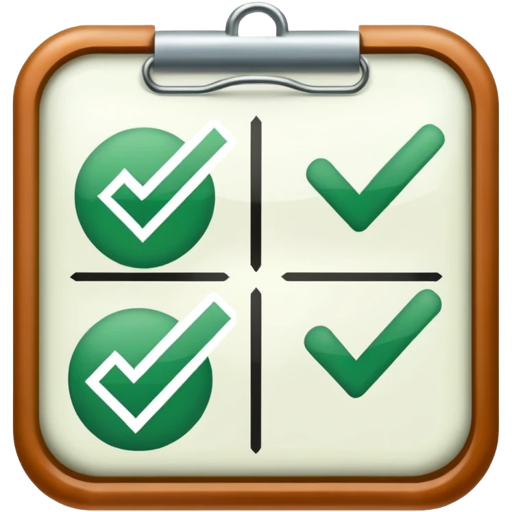 two checkboxes from a checklist with ticks emoji