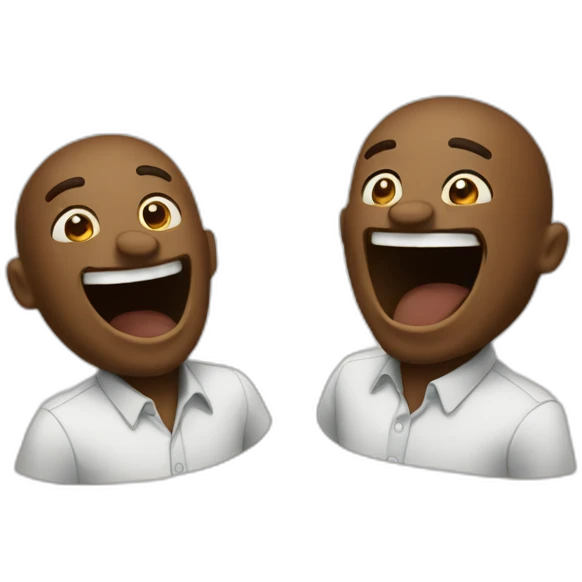 Two guys laughing emoji