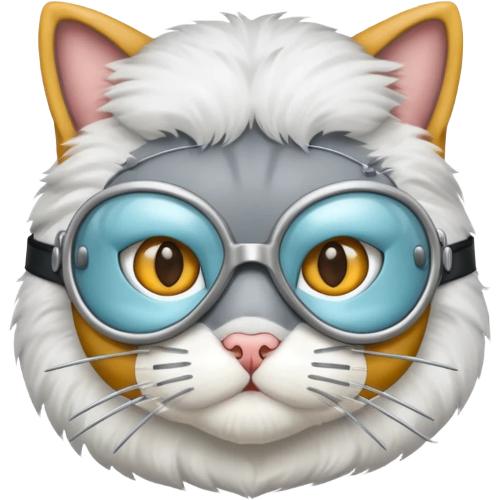 gray doctor cat, surgeon mask emoji