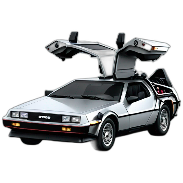 DeLorean time machine emoji
