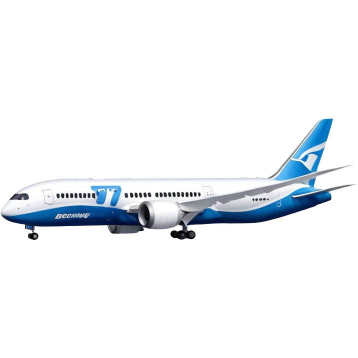 Boeing 787 Dreamliner - Boeing (Model Year: 2022) (Iconic colour: White with blue) emoji