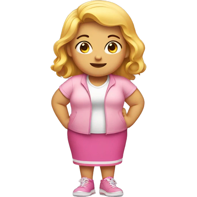 Girl who is obese emoji