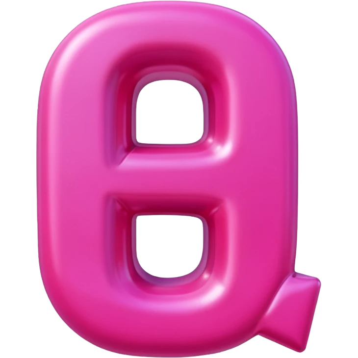 mix color pinks 3d letter p emoji