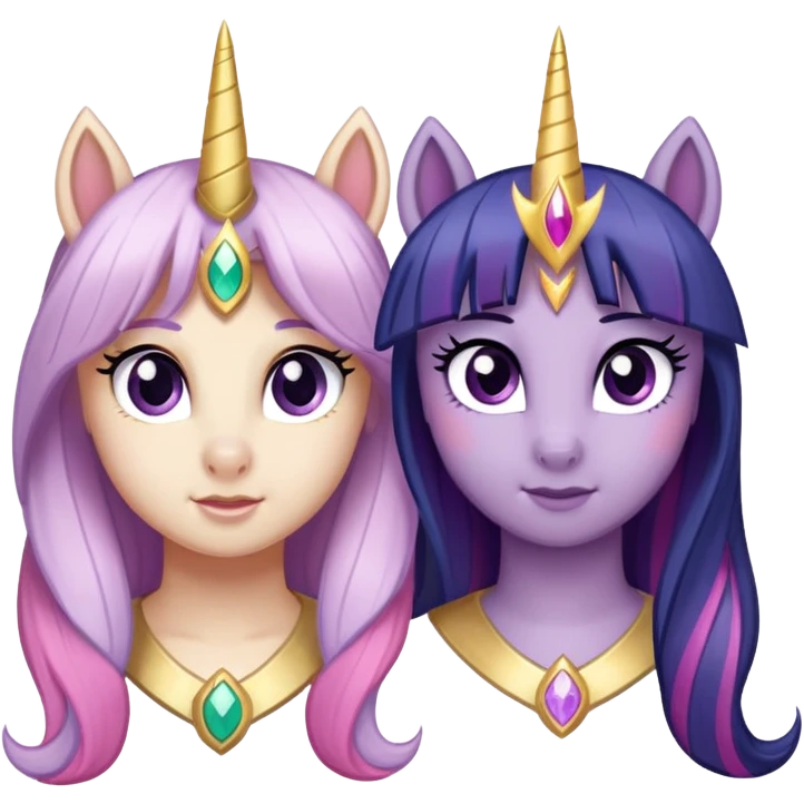 Pony Celestia and Twilight Sparkle. emoji