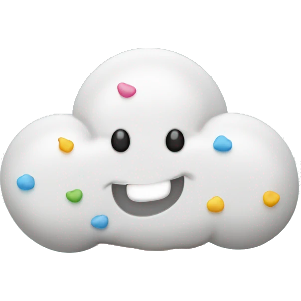 Clouds raining icecreams emoji