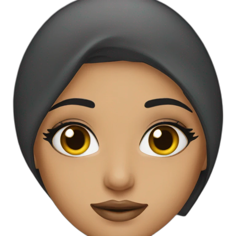 Arabe girl with make up emoji
