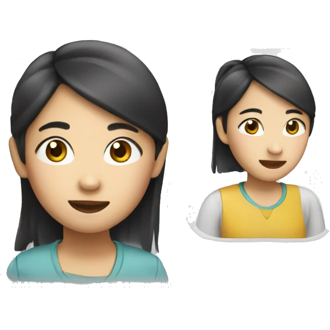 asian girl mobile phone emoji