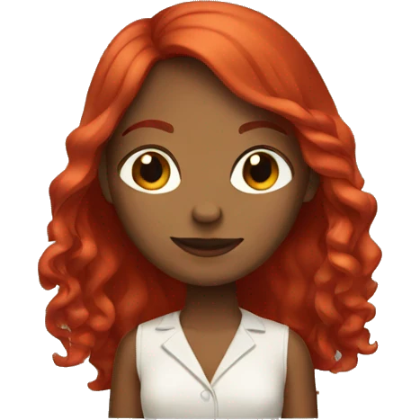 tropic girl with red hair emoji