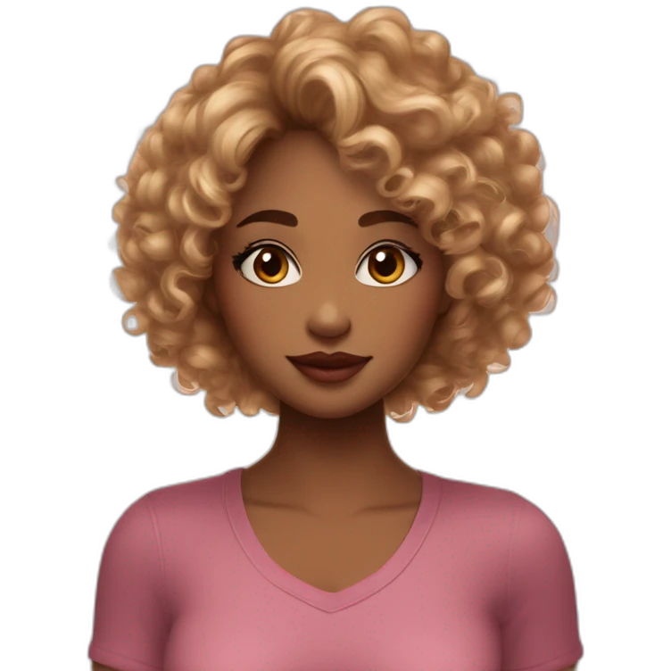 a girl and who’s 16 she has really pretty soft fluffy curly hair with plump two toned lips, and I’m fit, curvy in the waist and I have black eyes that glisten in the light who’s 5’2 emoji