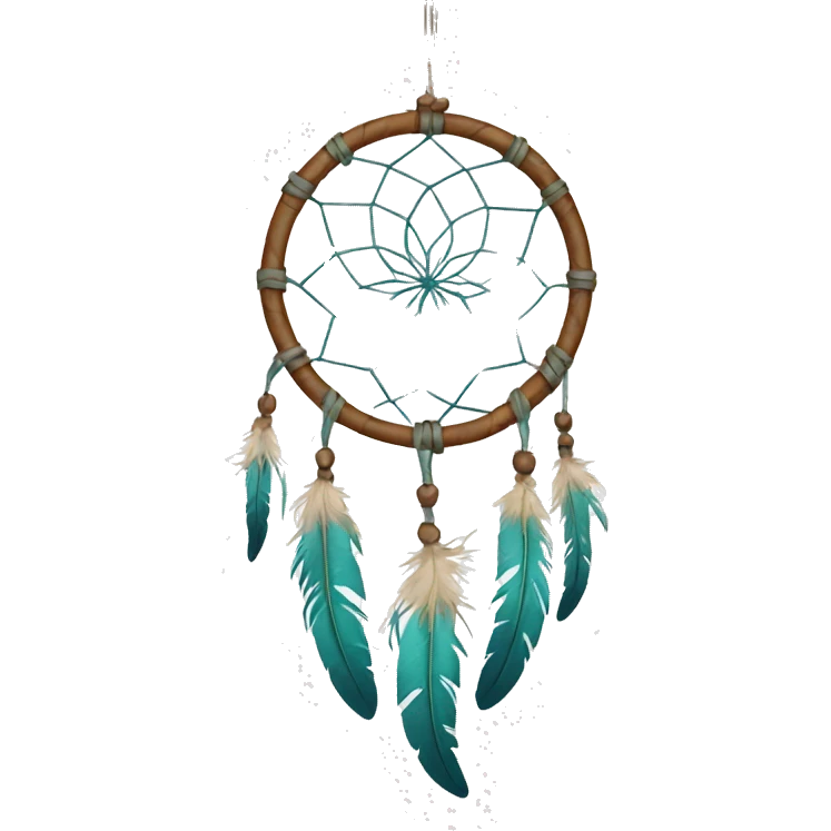 a hanging dreamcatcher with white background emoji