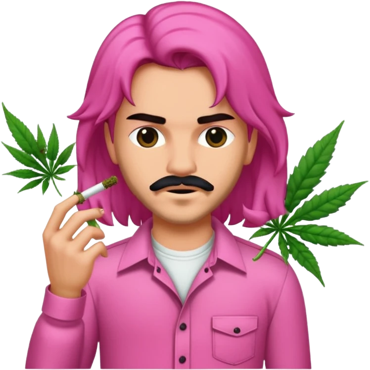 Créame una pantera rosa con una camisa de bob suponía fumándose un blunt weed en el mar emoji