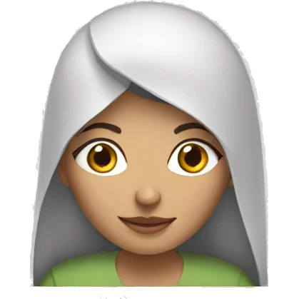 PAKISTANI WOMAN WITH A WHITE CARDBOARD emoji