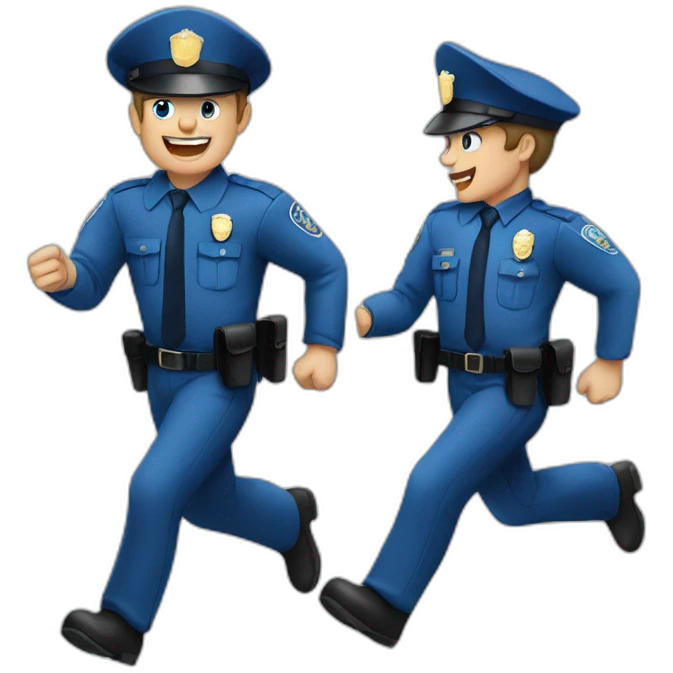 Blue Police run emoji