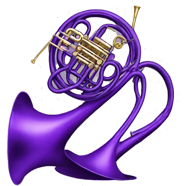 PURPLE french horn emoji