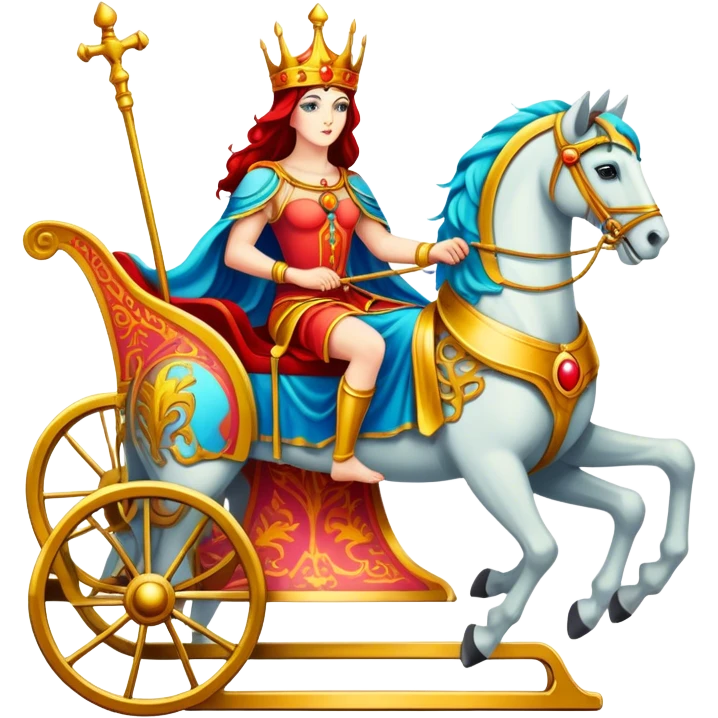 Tarot Card with a chariot on it  emoji