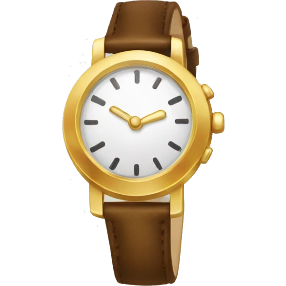 Dainty gold buckle watch  emoji
