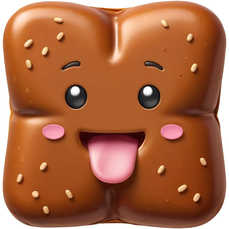 kawaii poop EMOJI made of SPAM MEAT emoji