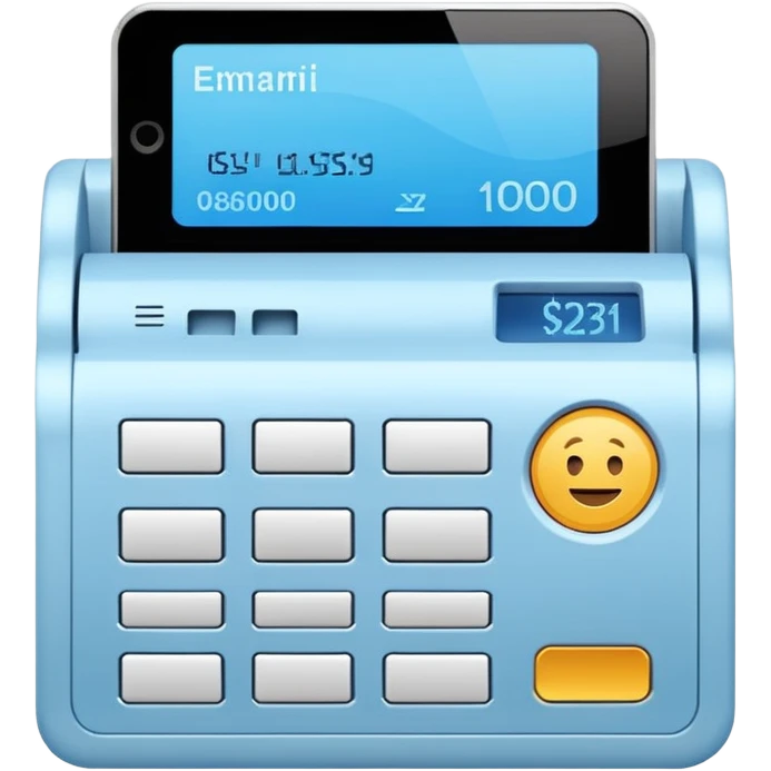 Banck account pale blue emoji