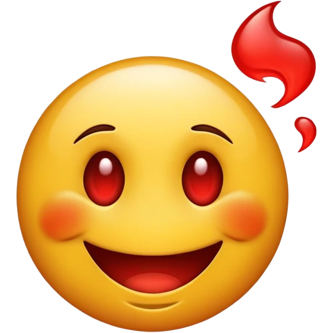 Un smiley avec des yeux rouges irrités comme s’il avais fumé  emoji