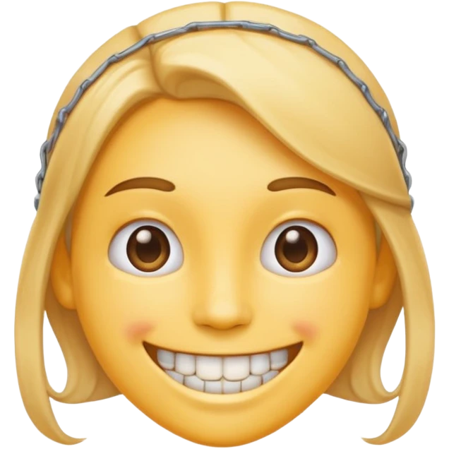 Emoji sonriente con brackes emoji