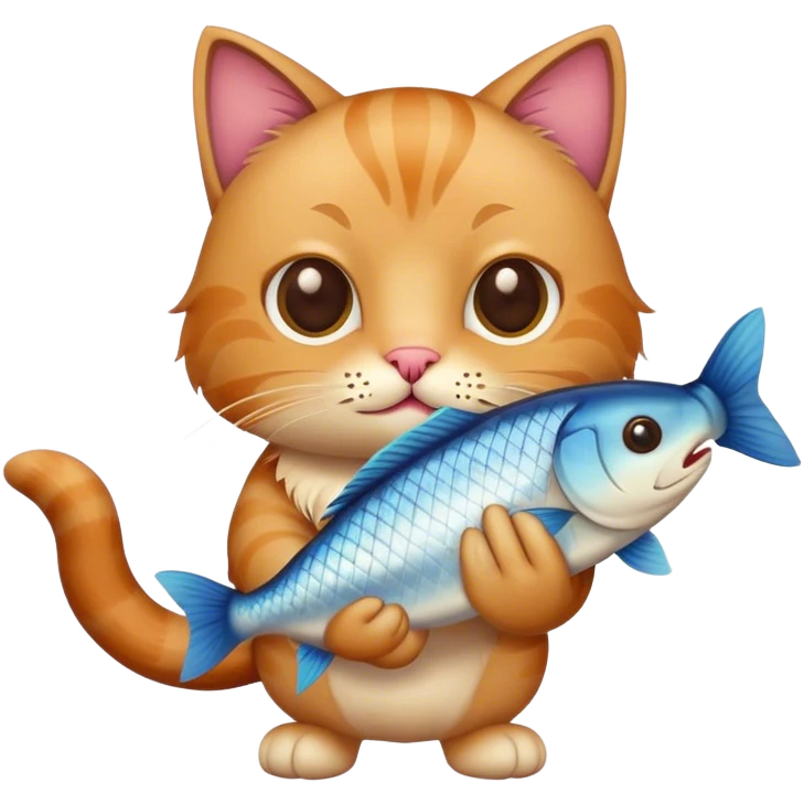 cat had stolen fish emoji