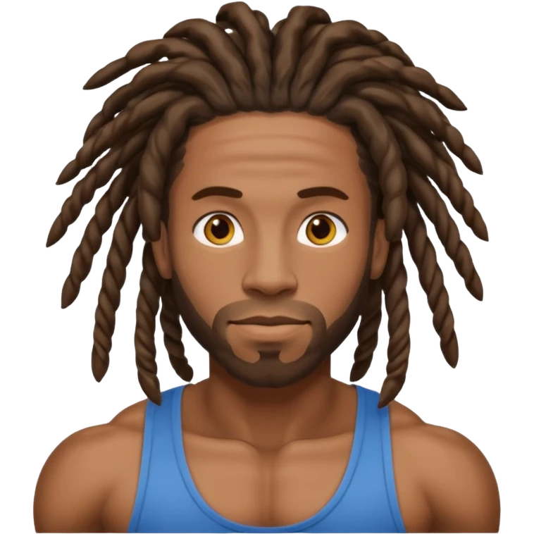 Naked black man locs emoji