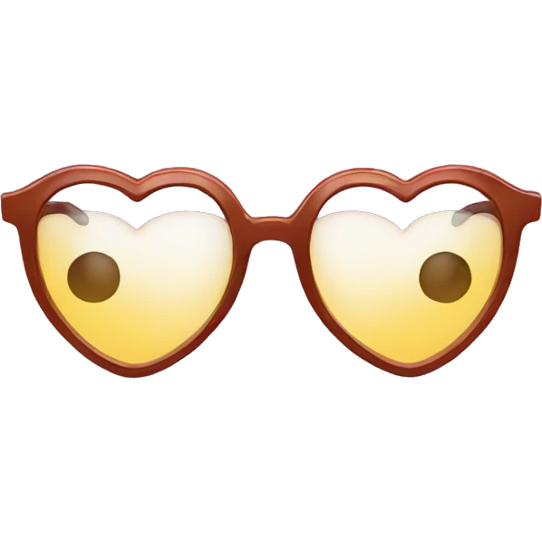Heartshaped glasses emoji